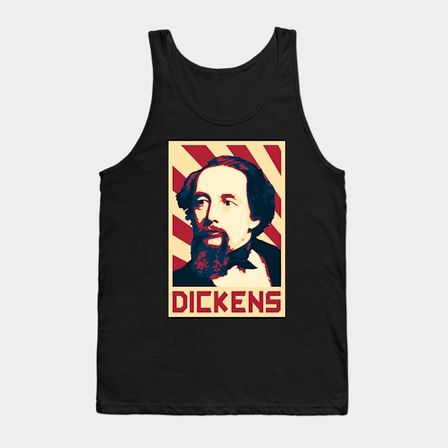 Charles Dickens Retro propaganda Tank Top by Nerd_art